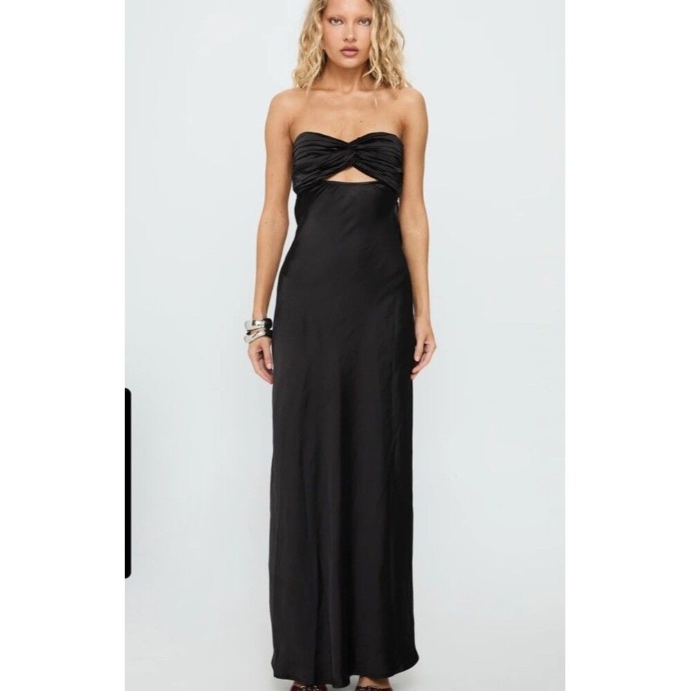 NWT Princess Polly Faviola Strapless Maxi Dress Blue Size 8 Sleeveless - Picture 4 of 7